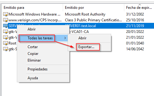 Exportar